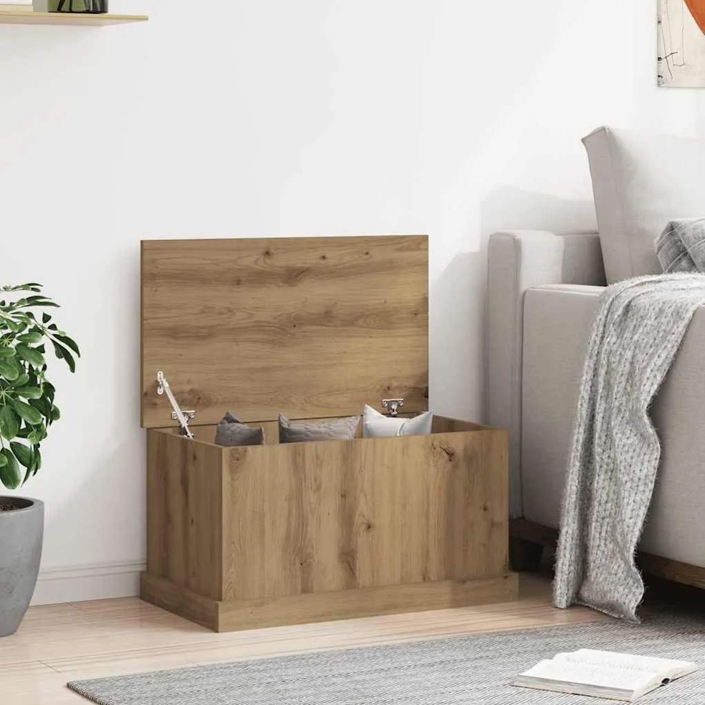 vidaXL Κουτί Αποθήκευσης Αρτισιανή Δρυς 70x40x38 εκ. Επεξ.Ξύλο