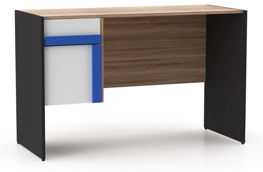 Γραφείο Alex 124x60x76εκ Γραφίτης-Λευκό-Σονόμα - TO-ALEXDESK60 - TO-ALEXDESK60