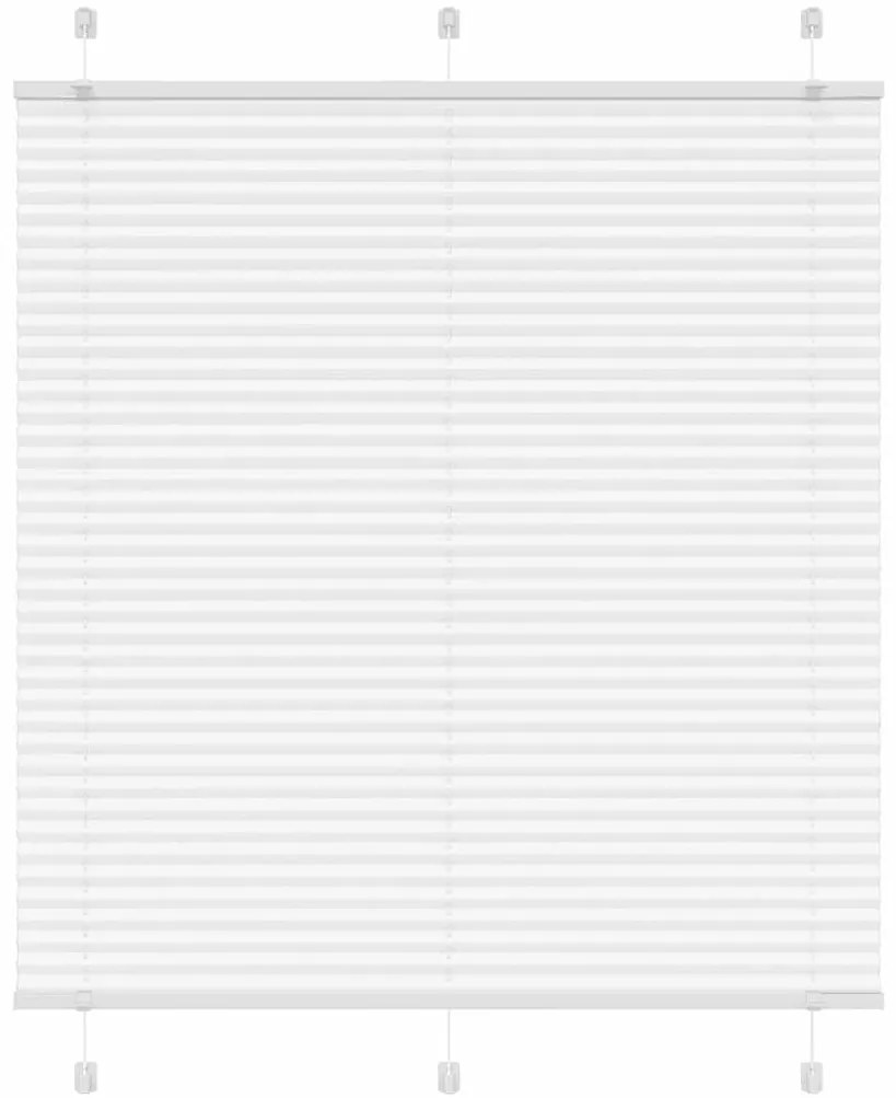 vidaXL Πλισέ περσίδα Λευκό 120x100 cm Πλάτος υφάσματος 119,4 cm