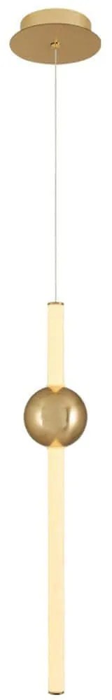 Φωτιστικό Οροφής 414LRC1944 Φ10x120cm Led 3500lm 30W 3000K Gold Opviq