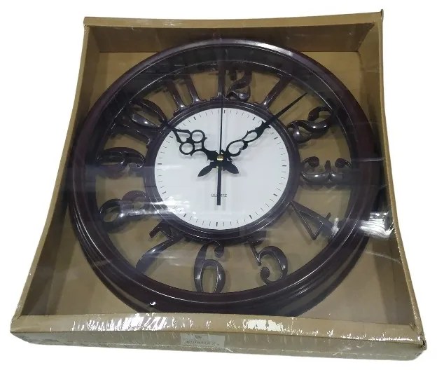 Ρολόι τοίχου - 316Α2 - 878732 - Dark Brown-878732_dbr
