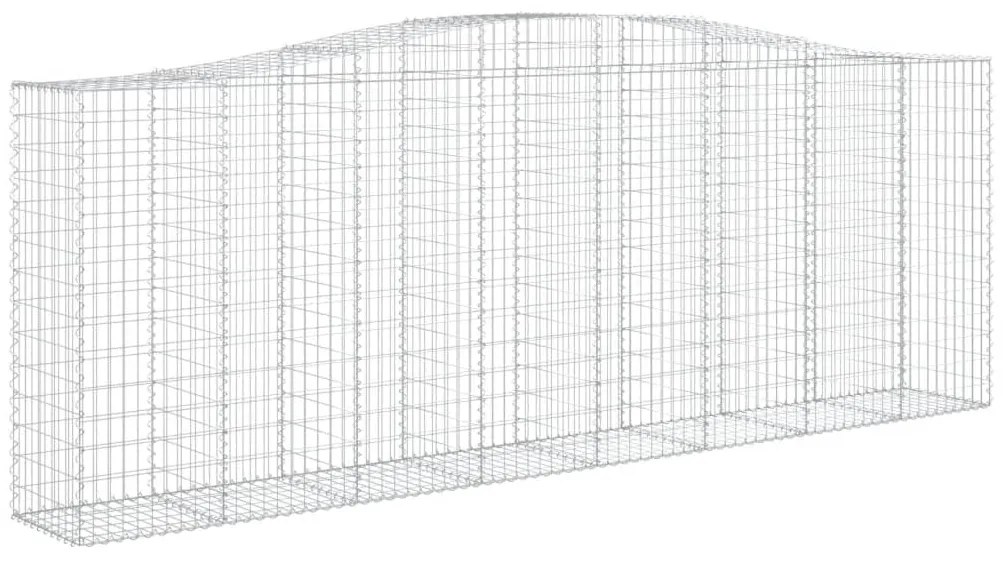 vidaXL Συρματοκιβώτια Τοξωτά 9 τεμ. 400x50x140/160 εκ. Γαλβαν. Ατσάλι