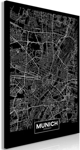 Πίνακας - Dark Map of Munich (1 Part) Vertical - 80x120