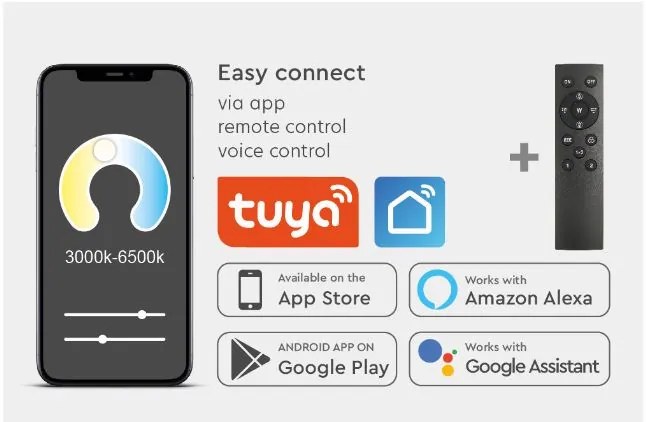 SE LED SMART 80 AMAYA CEILING BLACK Δ3