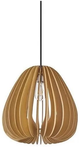 Κρεμαστό Φωτιστικό Οροφής ARTE ILLUMINA E27 Φ30 Ξύλο 144-30011 Eurolamp-144-30011-Καφέ 144-30011