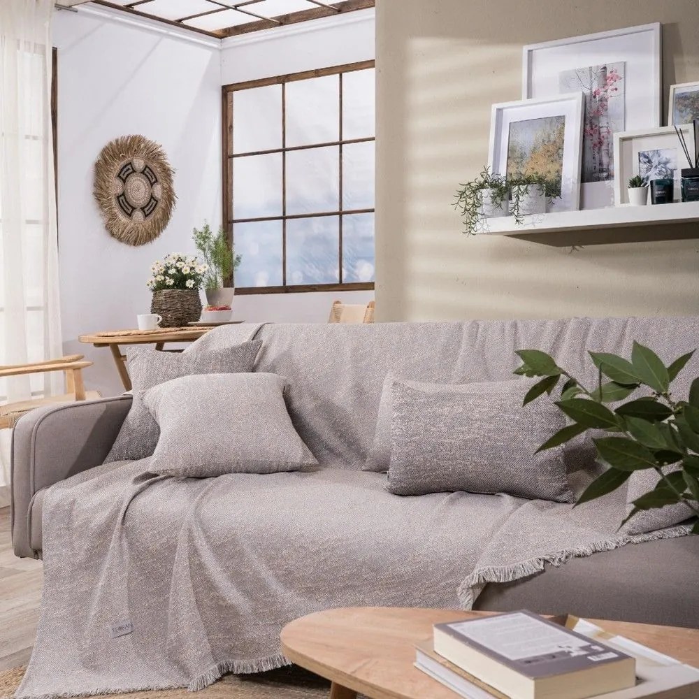 Ριχτάρι Tivoli 04 Grey Teoran Πολυθρόνα 180x150cm Βαμβάκι-Πολυέστερ