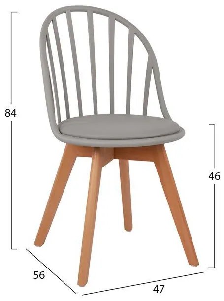 Σετ τραπεζαρίας C11173 5τμχ. με Τραπέζι Cement MDF 140x88x75εκ. &amp; Καρέκλες Alina