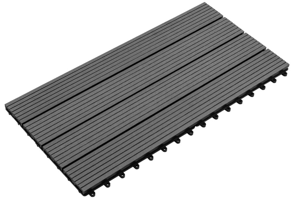 vidaXL Πλακάκια 6 τεμ. Γκρι 1 μ² / 60 x 30 εκ. από WPC