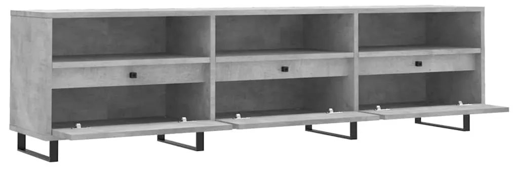 vidaXL Έπιπλο Τηλεόρασης Γκρι Σκυρ. 150x30x44,5 εκ. Επεξ. Ξύλο