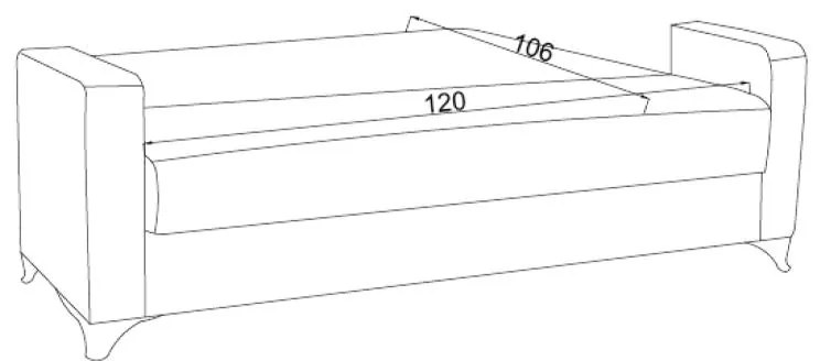 Σετ σαλονιού Vox 2τεμ ύφασμα σε κρεμ απόχρωση 214x83x82 εκ.