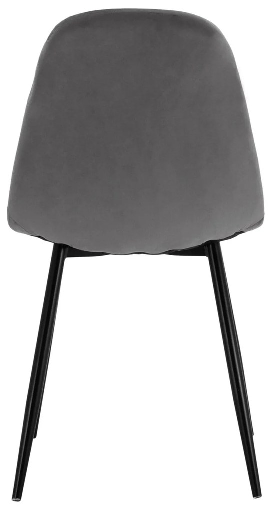 Καρέκλα LEONARDO Βελούδο Γκρί 45x53x85Υ εκ. 4αδα 45x53x85 εκ.