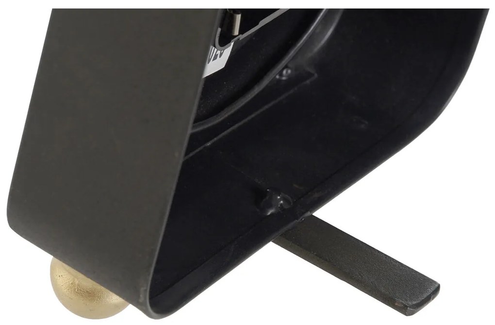 Bordklokke DKD Home Decor Μαύρο Χρυσό Ασημί (x2)