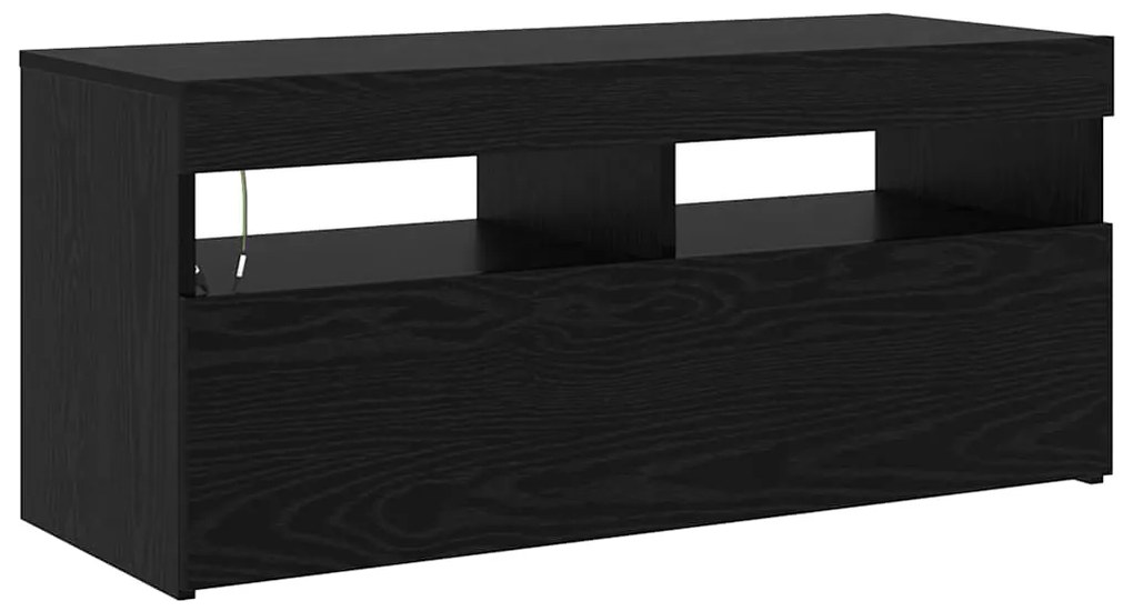vidaXL Ντουλάπες Τηλεόρασης 2 pcs Μαύρη δρυς 290 x 36.5 x 40 εκ.