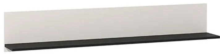 Ράφι τοίχου Savoia ZP Cashmere - Aνάγλυφο Μαύρο 137x20x24 εκ. 137x20x24 εκ.