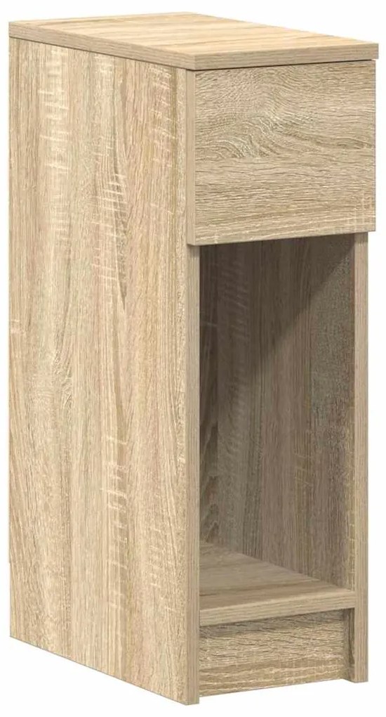 vidaXL Κομοδίνα με συρτάρι 2 τεμ. Sonoma Δρυς 20x36x60 εκ.