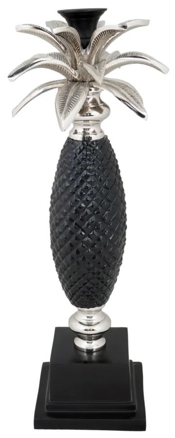 ANANAS ΚΗΡΟΠΗΓΙΟ ΜΕΤΑΛΛΟ ΑΣΗΜΙ ΜΑΥΡΟ D13xH44cm - 020949 - 020949