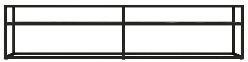 vidaXL Έπιπλο Τηλεόρασης Λευκό Όψη Μαρμάρου 180x40x40,5εκ Γυαλί Ασφαλ.