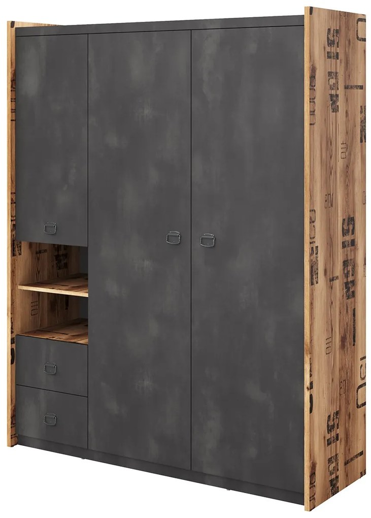 Ντουλάπα Fargo 3D2S Τρίφυλλη - 150.00Χ52.00Χ190.00cm