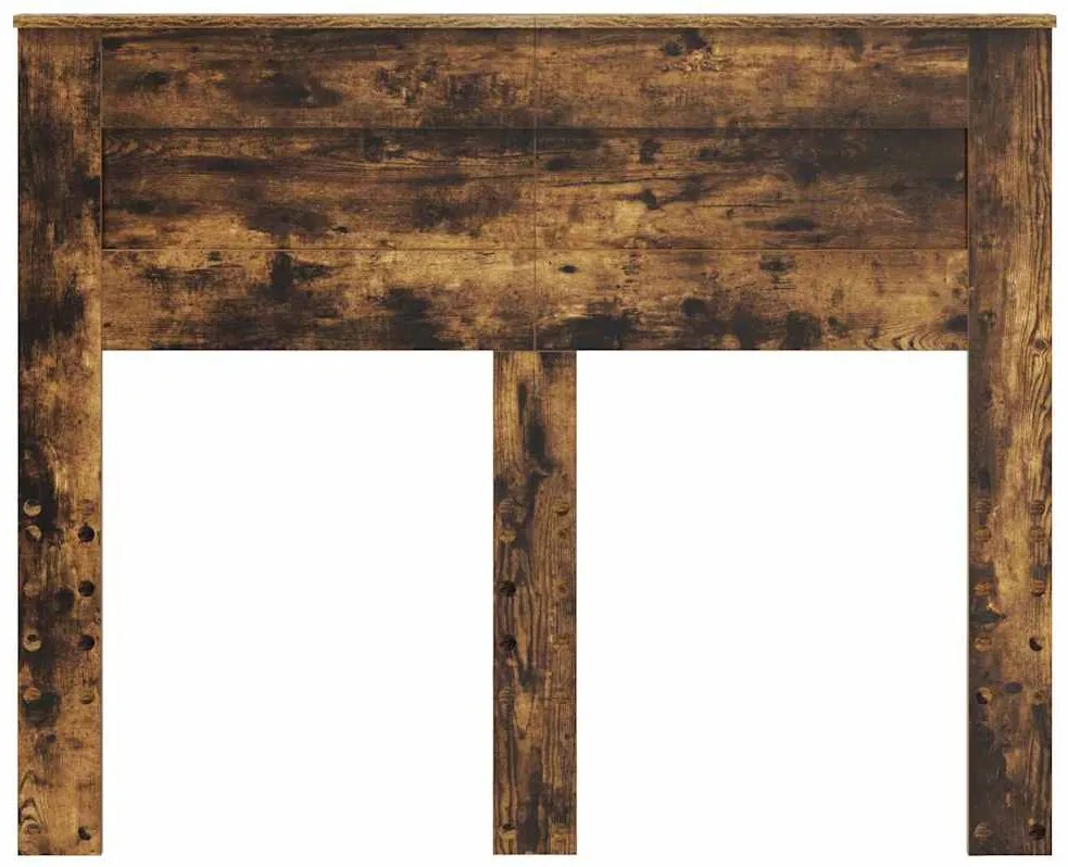 vidaXL Κεφαλάρι με κεφαλάρι Καπνιστό Δρύς 120 cm Επεξεργασμένο ξύλο