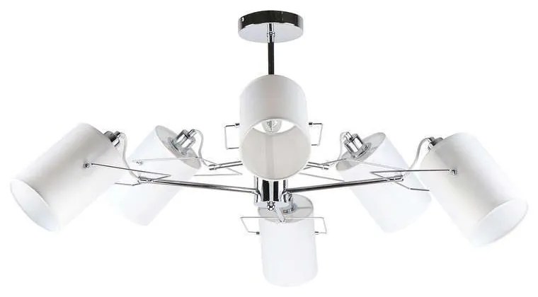 Φωτιστικό Οροφής Shiro 77-8101 94x94x20 Chrome-White Homelighting Metal, Fabric