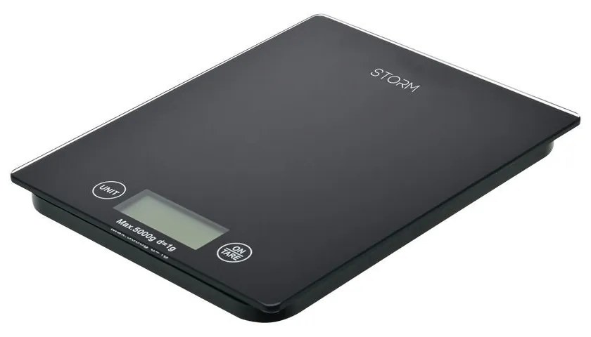 Ζυγαριά Κουζίνας Ψηφιακή Μαύρη 20,5x16,5x1,9εκ.-5kg Storm Estia 01-34399