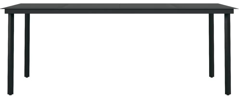 vidaXL Σετ Τραπεζαρίας Κήπου 7 Τεμαχίων Σκούρο Γκρι