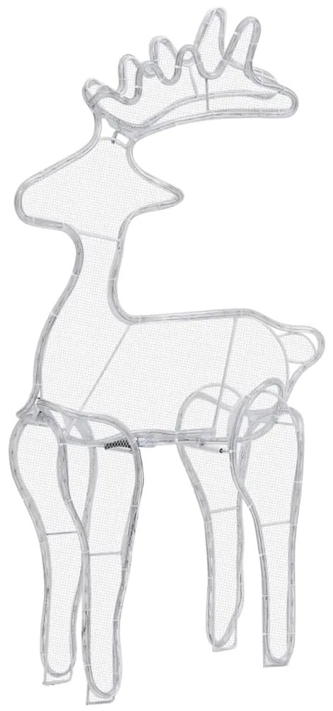 vidaXL Τάρανδος Χριστουγεννιάτικος με Σήτα 60 x 24 x 89 εκ. 306 LED