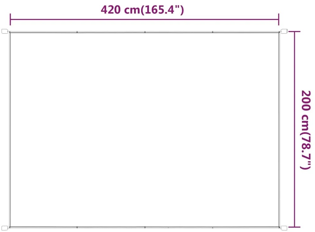 vidaXL Τέντα Κάθετη Ανοιχτό Πράσινο 200 x 420 εκ. από Ύφασμα Oxford