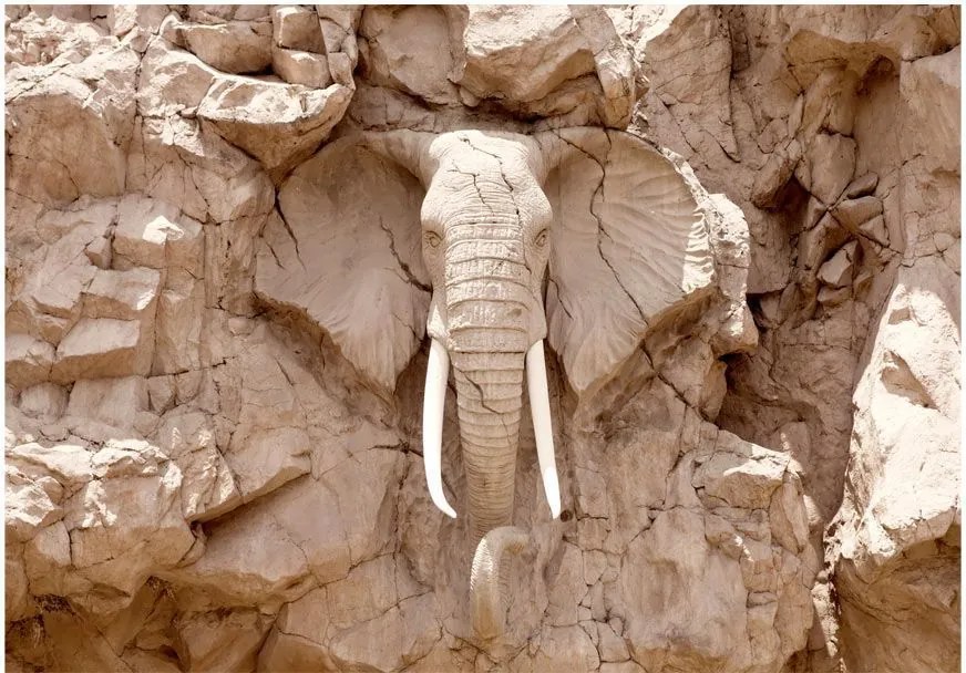 Αυτοκόλλητη φωτοταπετσαρία - Elephant Carving (South Africa) - 294x210