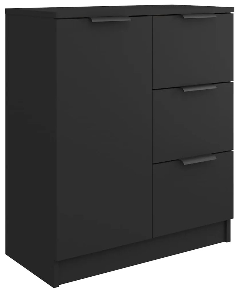 vidaXL Ντουλάπια 2 τεμ. Μαύρα 60x30x70 εκ. Επεξεργασμένο Ξύλο