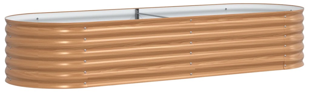 vidaXL Υπερυψωμένη Ζαρντινιέρα Καφέ 240 x 80 x 44 cm Ατσάλι
