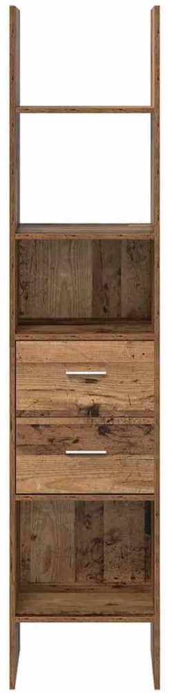 vidaXL Βιβλιοθήκη Παλαιό ξύλο 40 x 35 x 180 εκ. Επεξεργασμένο ξύλο
