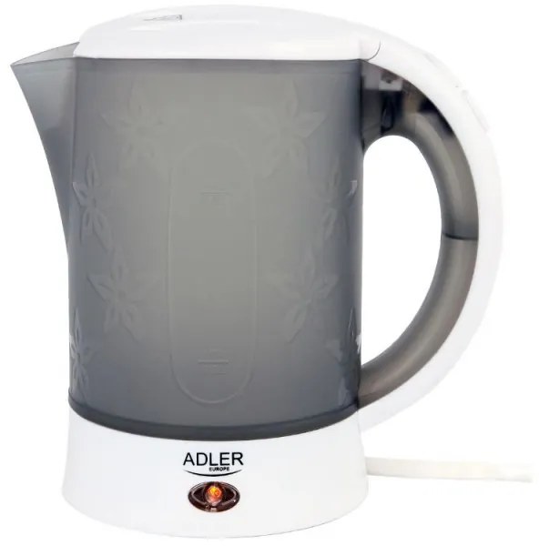 Ηλεκτρικός βραστήρας Adler AD 1268, 900W, 600 ml, 2 φλιτζάνια, Αυτόματη απενεργοποίηση, Γκρι