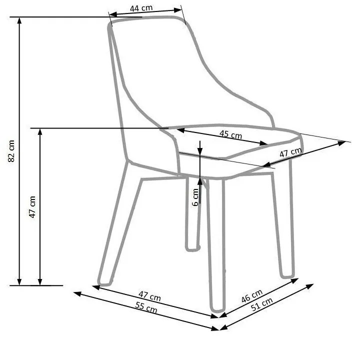 Καρέκλα Houston 577, Δρυς, Σκούρο γκρι, 82x51x55cm, 9 kg, Ταπισερί, Ξύλινα, Ξύλο: Οξιά | Epipla1.gr