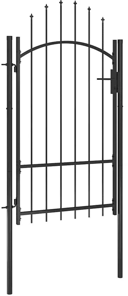 vidaXL Καγκελόπορτα Μαύρη 1 x 2,2 μ. Ατσάλινη