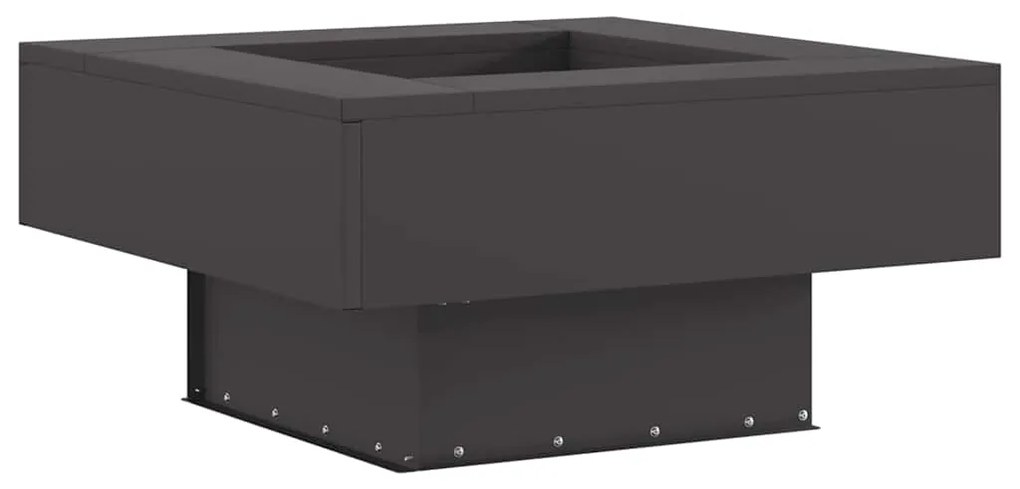 vidaXL Μαύρη Τετράγωνη Φωτιά 60x60x30 εκ. Χάλυβας