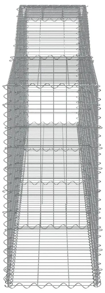 vidaXL Συρματοκιβώτια Τοξωτά 4 τεμ. 400x50x100/120 εκ. Γαλβαν. Ατσάλι