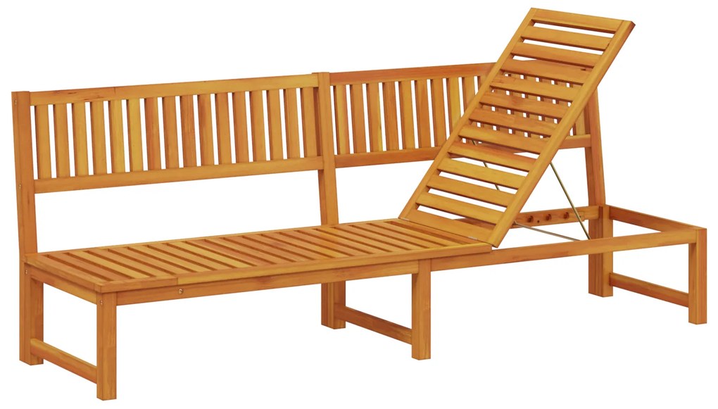 vidaXL Ξαπλώστρα 1-πρόσωπο Καφέ 200 x 57 x 75εκ Μασίφ ξύλο ακακίας