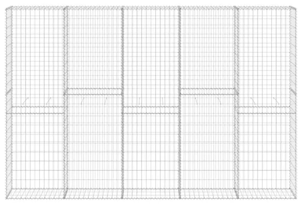 vidaXL Συρματοκιβώτιο Τοίχος 300x30x200 εκ. Γαλβαν.Χάλυβας + Καλύμματα