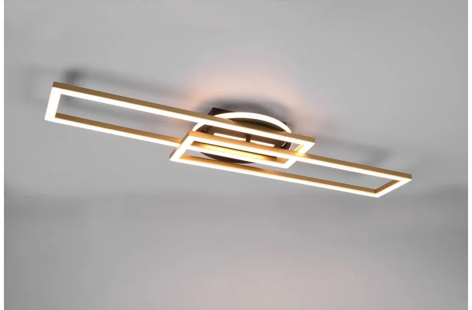 Πλαφονιέρα Φωτιστικό Οροφής LED 30W Κινητό Dimmer 3CCT Twister Trio Lighting-R67183108-Ορείχαλκος R67183108