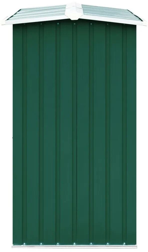 vidaXL Υπόστεγο Αποθήκευσης Ξύλων Πράσινο 172x91x154 εκ. Γαλβ. Ατσάλι