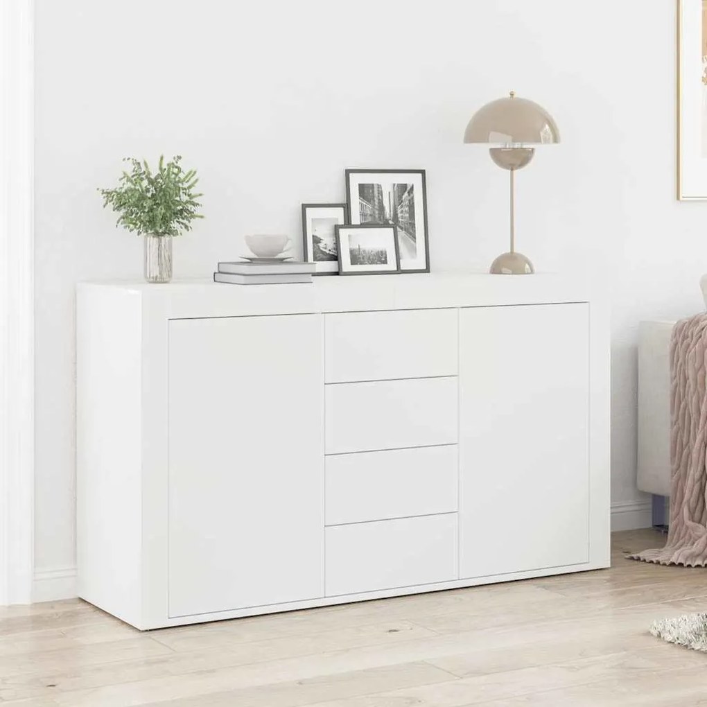 vidaXL Πλαϊνό γραφείο Λευκό 120 x 36 x 69 εκ Επεξεργασμένο ξύλο
