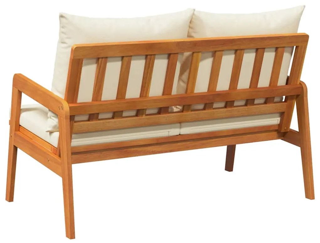 vidaXL Παγκάκι κήπου με μαξιλάρι Καφέ Μασίφ ξύλο ακακίας