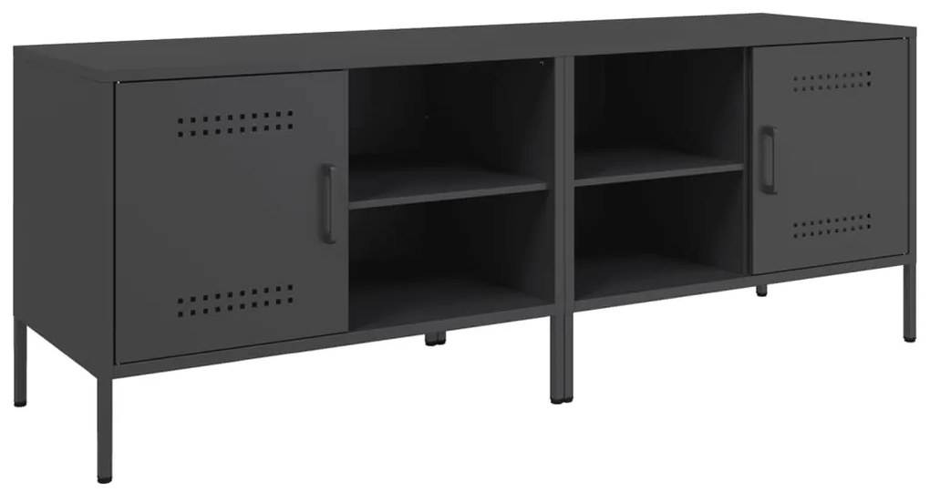 vidaXL Έπιπλα Τηλεόρασης 2 τεμ. Μαύρο 68x39x50,5 εκ. από Χάλυβα