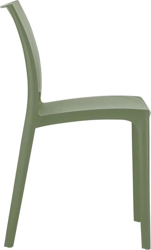 Καρέκλα Πολυπροπυλενίου Maya Olive Green 44Χ50Χ81εκ.