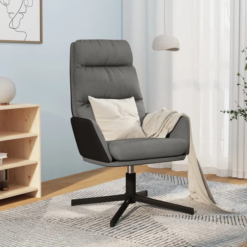 vidaXL Πολυθρόνα Relax Ανοιχτό Γκρι Υφασμάτινη