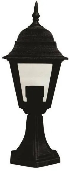 Κολωνάκι Δαπέδου Αλουμινίου Φανάρι IP44 E27 12W Eurolamp-154-55113-Μαύρο 154-55113