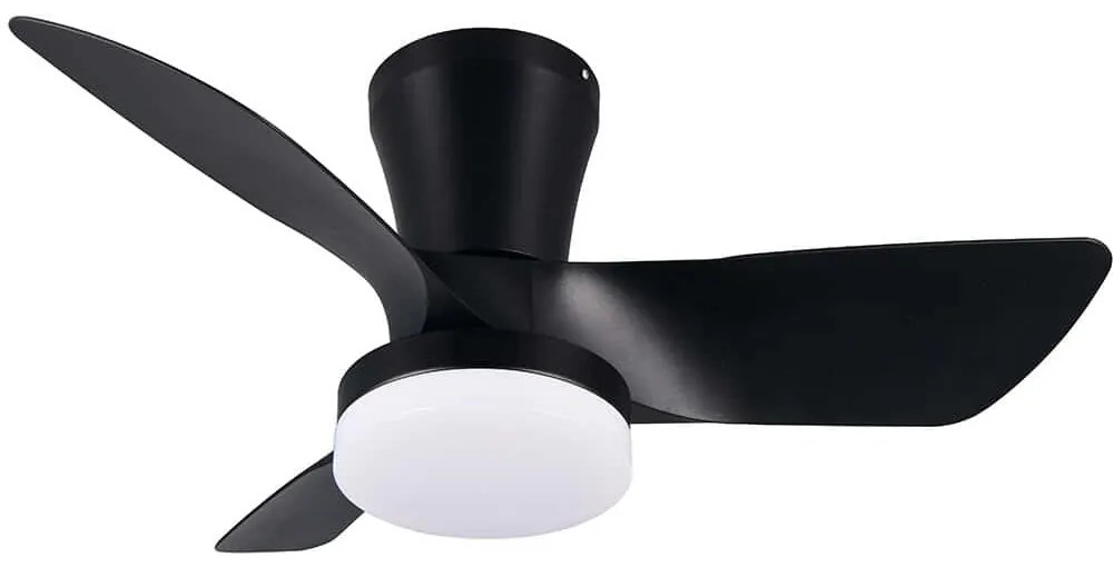 Ανεμιστήρας Οροφής Randers R64412132 Με Φως Led Και Τηλεχειριστήριο Φ76x26cm Dim Led 2500lm 20W Black RL Lighting