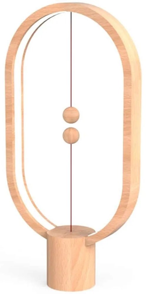 Φωτιστικό Επιτραπέζιο Ellipse DH0037LW/HBLEUB Με Μαγνητικό Διακόπτη 40cm Natural Allocacoc Ξύλο