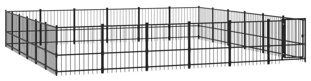 Κλουβί Σκύλου Εξωτερικού Χώρου 33,87 μ² από Ατσάλι - Μαύρο